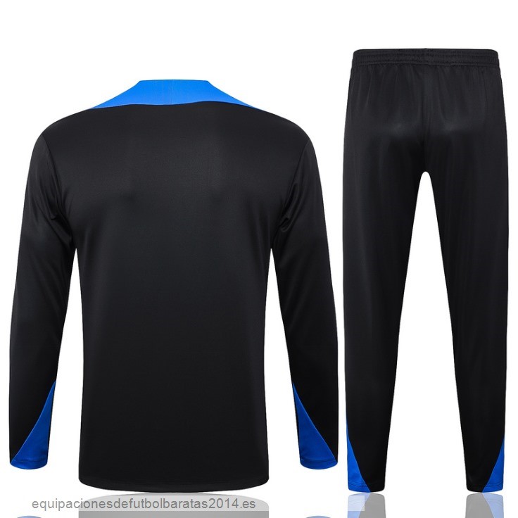 Nuevo Conjunto Completo Sudadera Entrenamiento Inter Milan 24/25 Negro Azul Baratas